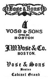 vose and sons serial numbers